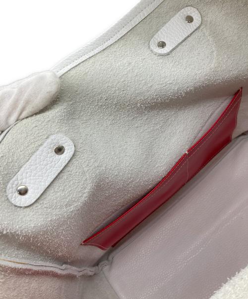 bagsinprogress（バッグスインプログレス）BAGSINPROGRESS (バッグスインプログレス) レザートートバッグ ホワイトの古着・服飾アイテム