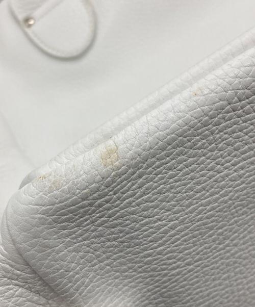 bagsinprogress（バッグスインプログレス）BAGSINPROGRESS (バッグスインプログレス) レザートートバッグ ホワイトの古着・服飾アイテム
