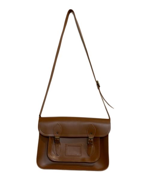 the cambridge satchel company（ケンブリッチサッチェルカンパニー）THE Cambridge satchel company (ケンブリッチサッチェルカンパニー) レザーメッセンジャーバッグ ブラウンの古着・服飾アイテム