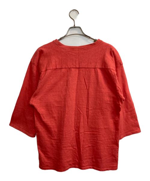 Sun Surf（サンサーフ）Sun Surf (サンサーフ) SLUB YARN FOOTBALL T-SHIRT レッド サイズ:Ｌの古着・服飾アイテム