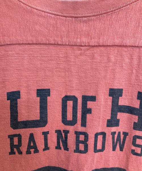 Sun Surf（サンサーフ）Sun Surf (サンサーフ) SLUB YARN FOOTBALL T-SHIRT レッド サイズ:Ｌの古着・服飾アイテム