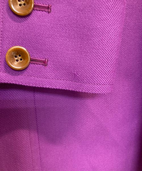 Uhr（ウーア）Uhr (ウーア) シャンブレーギャバジンオーバージャケット パープル サイズ:36の古着・服飾アイテム