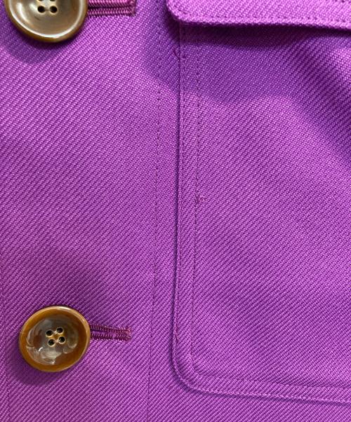 Uhr（ウーア）Uhr (ウーア) シャンブレーギャバジンオーバージャケット パープル サイズ:36の古着・服飾アイテム