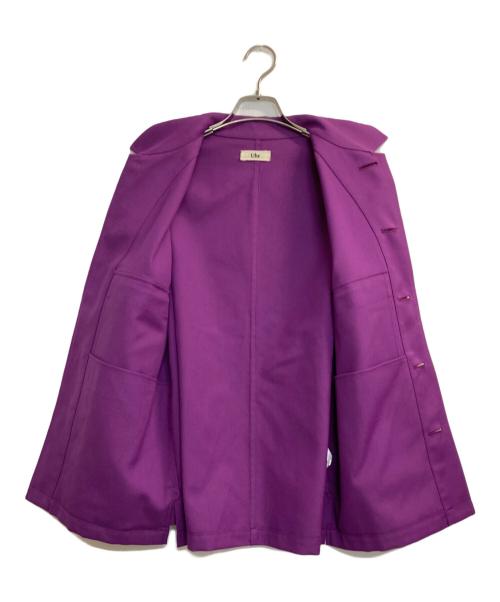 Uhr（ウーア）Uhr (ウーア) シャンブレーギャバジンオーバージャケット パープル サイズ:36の古着・服飾アイテム