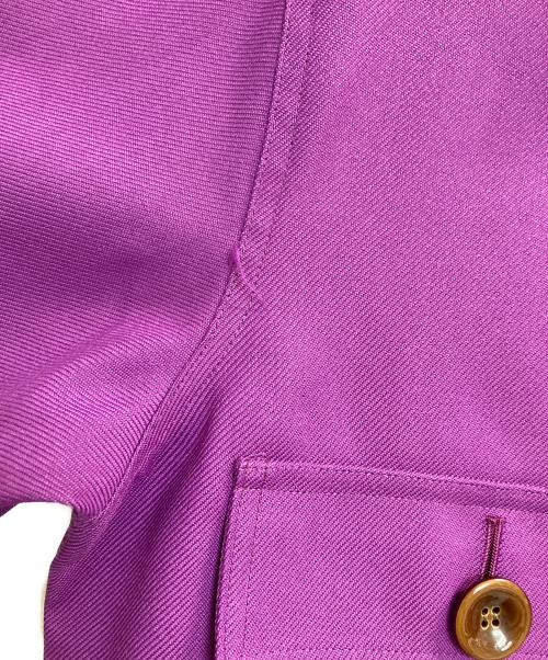 Uhr（ウーア）Uhr (ウーア) シャンブレーギャバジンオーバージャケット パープル サイズ:36の古着・服飾アイテム