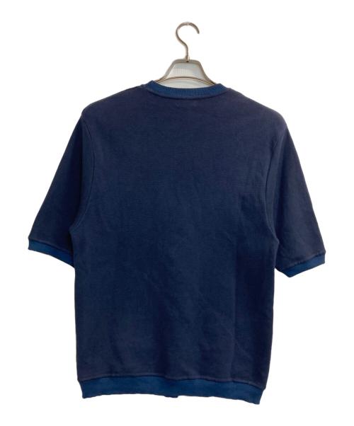 TONE（トーン）TONE (トーン) cotton s/s knit ネイビー サイズ:Ⅼの古着・服飾アイテム