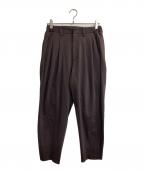THE TOKYOザトーキョー）の古着「Matte Washable High Function Jersey Wide Tapered Pants」｜ブラウン