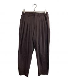 THE TOKYO（ザトーキョー）の古着「Matte Washable High Function Jersey Wide Tapered Pants」｜ブラウン