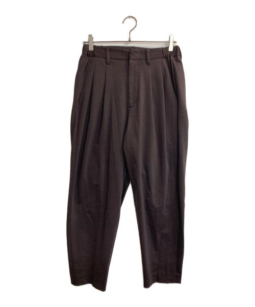 THE TOKYO（ザトーキョー）THE TOKYO (ザトーキョー) Matte Washable High Function Jersey Wide Tapered Pants ブラウン サイズ:44の古着・服飾アイテム