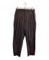 THE TOKYO（ザトーキョー）の古着「Matte Washable High Function Jersey Wide Tapered Pants」｜ブラウン