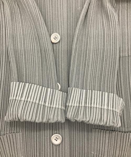 ISSEY MIYAKE（イッセイミヤケ）ISSEY MIYAKE (イッセイミヤケ) 90s バンドカラープリーツジャケット ブラック サイズ:Ｌ　の古着・服飾アイテム
