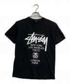 stussyステューシー）の古着「ワールドツアーTシャツ」｜ブラック