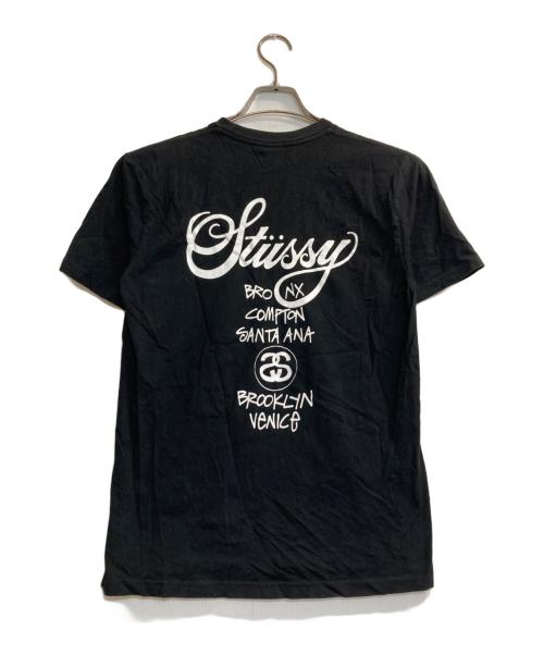 stussy（ステューシー）stussy (ステューシー) ワールドツアーTシャツ ブラック サイズ:Mの古着・服飾アイテム
