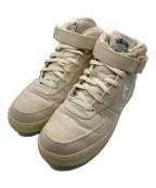 NIKE×stussyナイキ×ステューシー）の古着「Air Force 1 Mid Fossil Stone」｜ベージュ