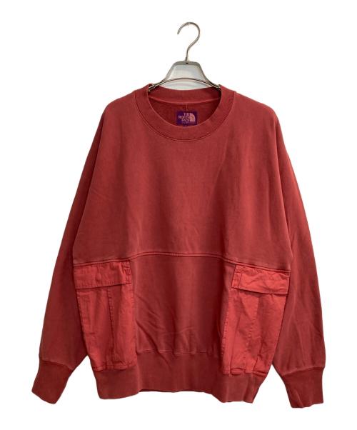 THE NORTHFACE PURPLELABEL（ザ・ノースフェイス パープルレーベル）THE NORTHFACE PURPLELABEL (ザ・ノースフェイス パープルレーベル) 11oz Crewneck Sweatshirt レッド サイズ:Ⅼの古着・服飾アイテム