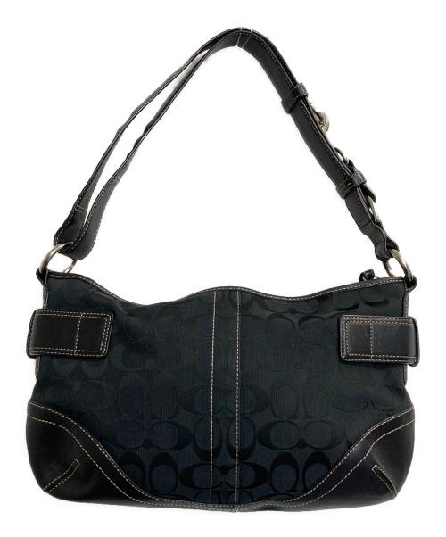 COACH（コーチ）COACH (コーチ) シグネチャーワンショルダーバッグ ブラックの古着・服飾アイテム