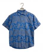 Vivienne Westwood manヴィヴィアン ウェストウッド マン）の古着「ワンポイントオーブ総柄シャツ」｜ブルー