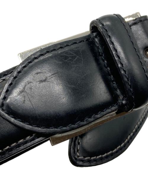 Vivienne Westwood（ヴィヴィアンウエストウッド）Vivienne Westwood (ヴィヴィアンウエストウッド) ワンポイントオーブバックルレザーベルト ブラックの古着・服飾アイテム