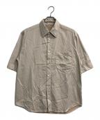 AURALEEオーラリー）の古着「WASHED FINX HERRINGBONE HALF SLEEVED SHIRTS」｜ベージュ