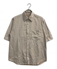 AURALEE（オーラリー）の古着「WASHED FINX HERRINGBONE HALF SLEEVED SHIRTS」｜ベージュ