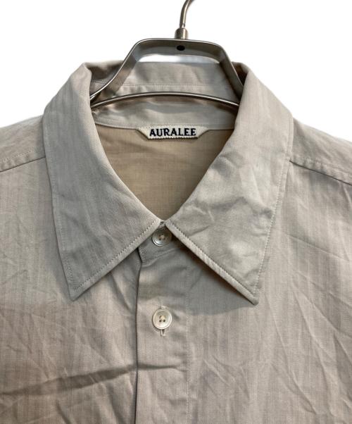 AURALEE（オーラリー）AURALEE (オーラリー) WASHED FINX HERRINGBONE HALF SLEEVED SHIRTS ベージュ サイズ:3の古着・服飾アイテム