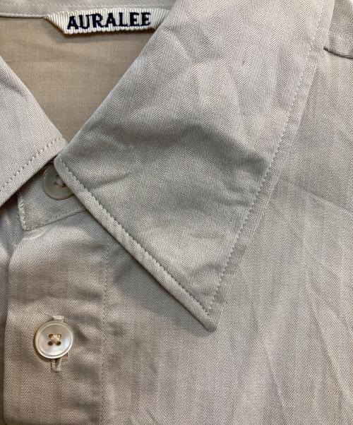 AURALEE（オーラリー）AURALEE (オーラリー) WASHED FINX HERRINGBONE HALF SLEEVED SHIRTS ベージュ サイズ:3の古着・服飾アイテム
