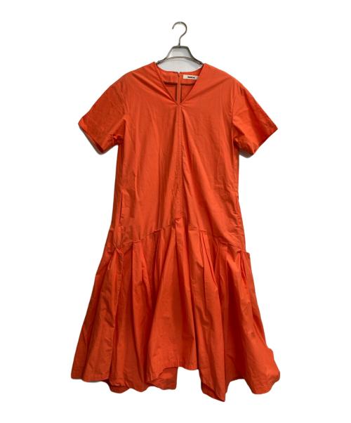 Rumche（ラムシェ）Rumche (ラムシェ) デザインワンピース オレンジ サイズ:ＦＲＥＥの古着・服飾アイテム