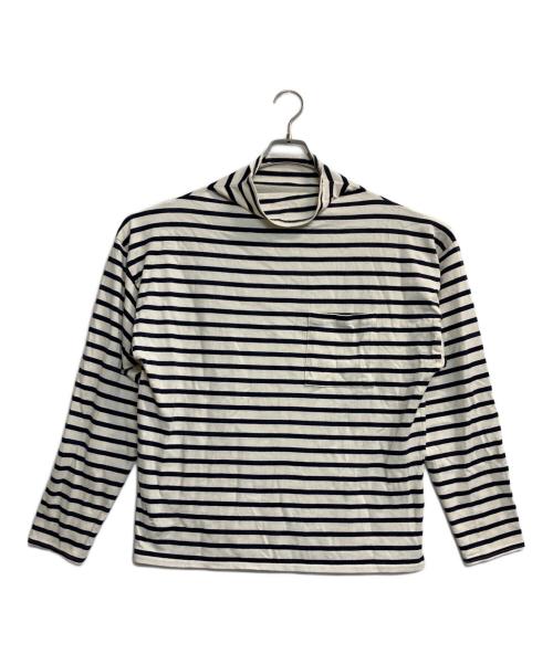 KAPITAL（キャピタル）KAPITAL (キャピタル) ボトルネックボーダーポケットL/ST-shirts ホワイト サイズ:3の古着・服飾アイテム