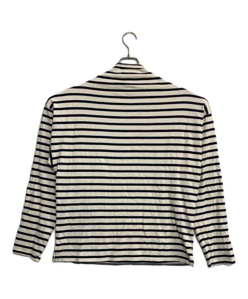 KAPITAL（キャピタル）KAPITAL (キャピタル) ボトルネックボーダーポケットL/ST-shirts ホワイト サイズ:3の古着・服飾アイテム