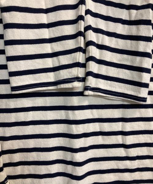 KAPITAL（キャピタル）KAPITAL (キャピタル) ボトルネックボーダーポケットL/ST-shirts ホワイト サイズ:3の古着・服飾アイテム