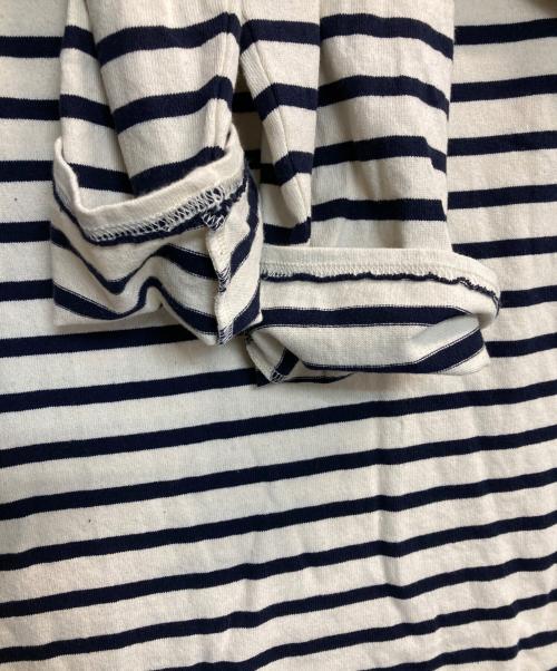 KAPITAL（キャピタル）KAPITAL (キャピタル) ボトルネックボーダーポケットL/ST-shirts ホワイト サイズ:3の古着・服飾アイテム