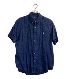 POLO RALPH LAUREN（ポロ・ラルフローレン）の古着「S/S LINEN SHIRTS」｜ネイビー