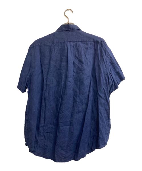 POLO RALPH LAUREN（ポロ・ラルフローレン）POLO RALPH LAUREN (ポロ・ラルフローレン) S/S LINEN SHIRTS ネイビー サイズ:ＸＬの古着・服飾アイテム
