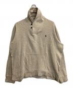 POLO RALPH LAURENポロ・ラルフローレン）の古着「ショールカラーエルボーパッチスウェット」｜ベージュ