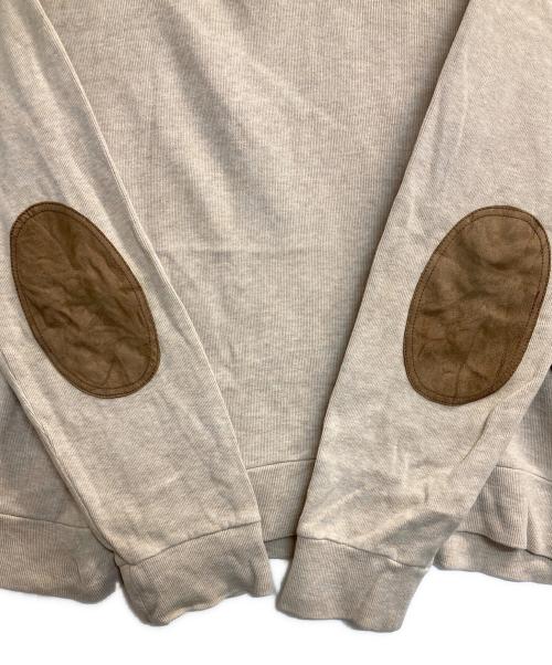 POLO RALPH LAUREN（ポロ・ラルフローレン）POLO RALPH LAUREN (ポロ・ラルフローレン) ショールカラーエルボーパッチスウェット ベージュ サイズ:XLの古着・服飾アイテム