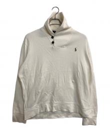 POLO RALPH LAUREN（ポロ・ラルフローレン）の古着「ESTATE RIB ショールカラー スウェット」｜アイボリー
