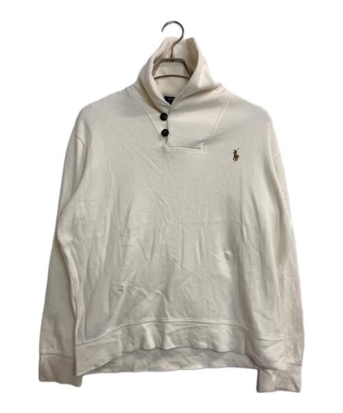 POLO RALPH LAUREN（ポロ・ラルフローレン）POLO RALPH LAUREN (ポロ・ラルフローレン) ESTATE RIB ショールカラー スウェット アイボリー サイズ:Ⅼの古着・服飾アイテム