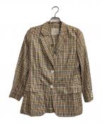 Burberry'sバーバリーズ）の古着「チェックテーラードジャケット」｜ブラウン