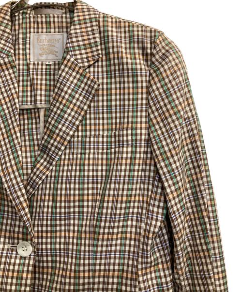 Burberry's（バーバリーズ）Burberry's (バーバリーズ) チェックテーラードジャケット ブラウン サイズ:Ｍの古着・服飾アイテム