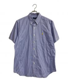 POLO RALPH LAUREN（ポロ・ラルフローレン）の古着「ストライプ半袖BDシャツ」｜ブルー×ホワイト
