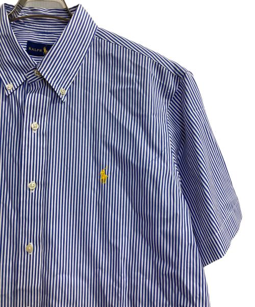 POLO RALPH LAUREN（ポロ・ラルフローレン）POLO RALPH LAUREN (ポロ・ラルフローレン) ストライプ半袖BDシャツ ブルー×ホワイト サイズ:Ｌの古着・服飾アイテム