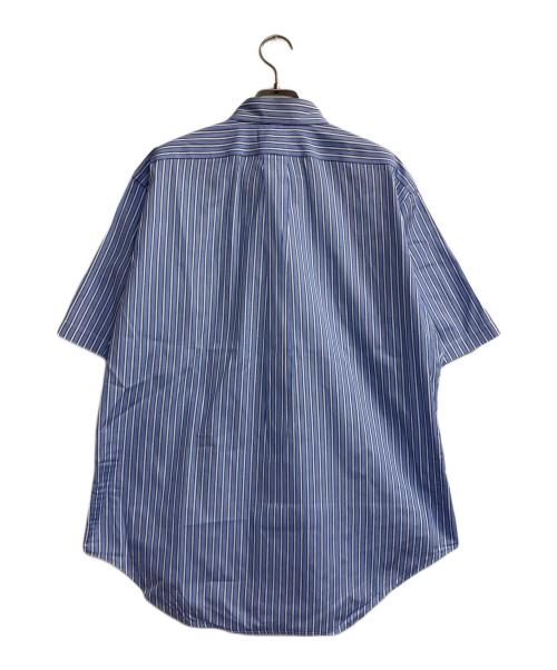 POLO RALPH LAUREN（ポロ・ラルフローレン）POLO RALPH LAUREN (ポロ・ラルフローレン) ストライプ半袖BDシャツ ブルー サイズ:ＸＬの古着・服飾アイテム