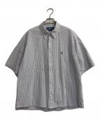 POLO RALPH LAURENポロ・ラルフローレン）の古着「シアサッカー半袖BDシャツ」｜ホワイト