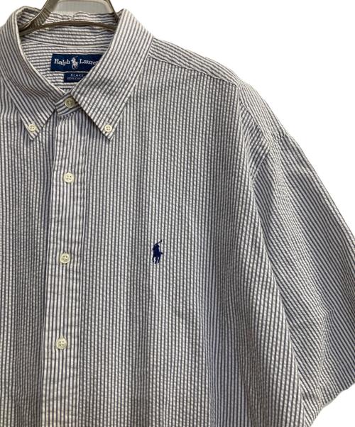 POLO RALPH LAUREN（ポロ・ラルフローレン）POLO RALPH LAUREN (ポロ・ラルフローレン) シアサッカー半袖BDシャツ ホワイト サイズ:ＸＬの古着・服飾アイテム