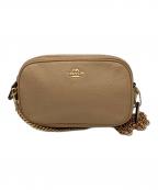 COACHコーチ）の古着「チェーンミニショルダーバッグ」｜ベージュ