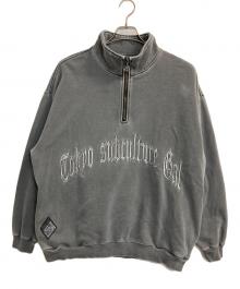 GALFY（ガルフィー）の古着「刺繍ハーフジップスウェット」｜グレー