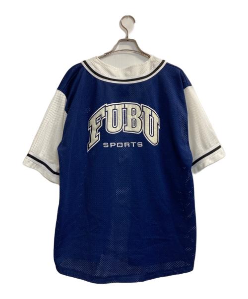 FUBU（フブ）FUBU (フブ) ゲームシャツ ネイビー×ホワイト サイズ:Ｌの古着・服飾アイテム