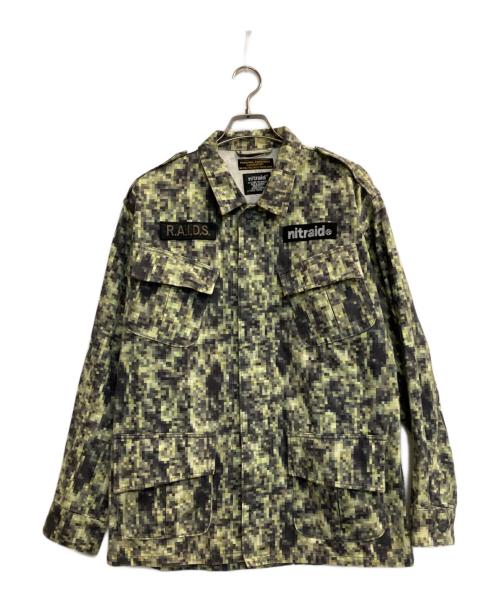 NITRAID（ナイトレイド）nitraid (ナイトレイド) モザイクカモシャツ カーキ サイズ:ＸＬの古着・服飾アイテム