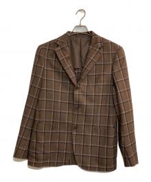UNITED ARROWS TOKYO（ユナイテッドアローズトウキョウ）の古着「UDET ブラウン ウィンドウペン 3B コンフォート」｜ブラウン