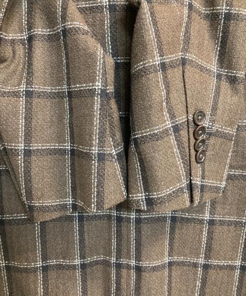 UNITED ARROWS TOKYO（ユナイテッドアローズトウキョウ）UNITED ARROWS TOKYO (ユナイテッドアローズトウキョウ) UDET ブラウン ウィンドウペン 3B コンフォート ブラウン サイズ:50の古着・服飾アイテム